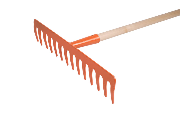 RASTRILLO JARDINERO 14 DIENTES, MANGO DE MADERA GROSOR 4MM