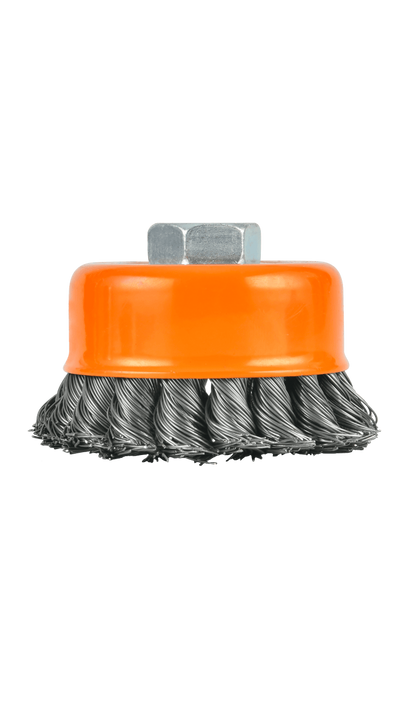GRATA COPA CONICA ACERO TRENZADO 3 M14X