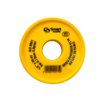 TEFLON (ROLLO) 1/2 X 36 MT AMARILLO P/GAS