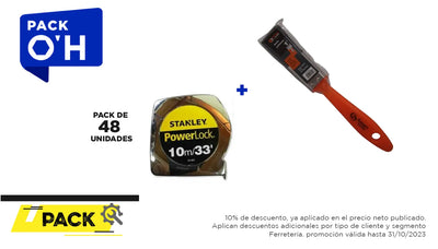 Pack 48 unidades, HUINCHA 10.0 MTS. X 1" (33-463S) + Brocha