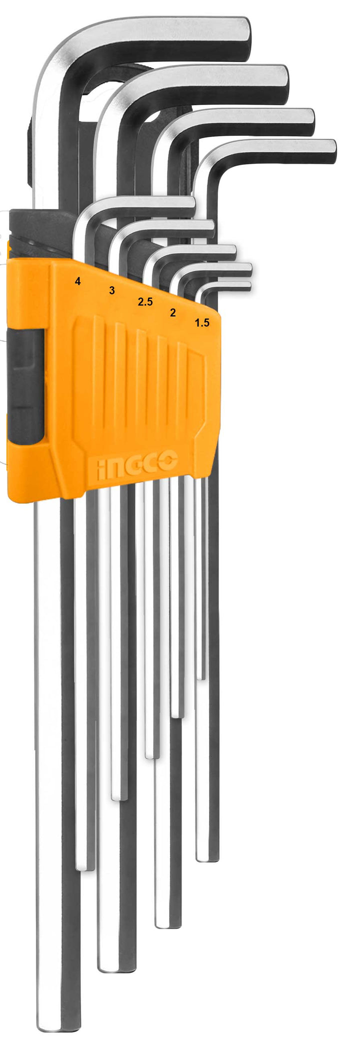 Llave Allen Ingco 1,5-10 Mm Jgo.9 Pz Serie Extra Larga # Hhk11092