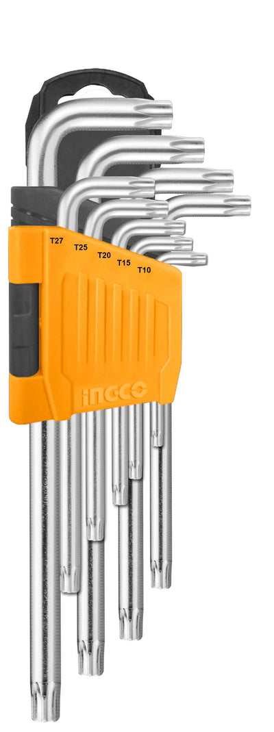 Llave Allen Ingco Cromada Pta.Torx Jgo. 9 Piezas # Hhk13091