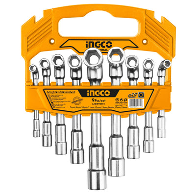 LLAVE DADO INGCO  PIPA CR-V EN L JGO.9 PZS. # LASWT0901