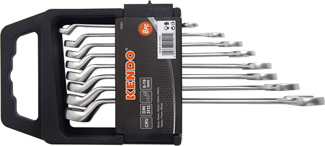 LLAVE PUNTA Y CORONA KENDO C/CORONA ACODADA # 15201 JGO.8 PIEZAS(OF)