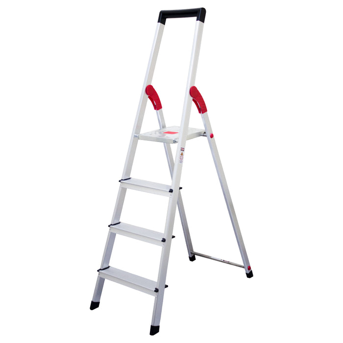Escalera de Tijera Plataforma de Aluminio 1,47 m - 4 Peldaños - Magna Plus