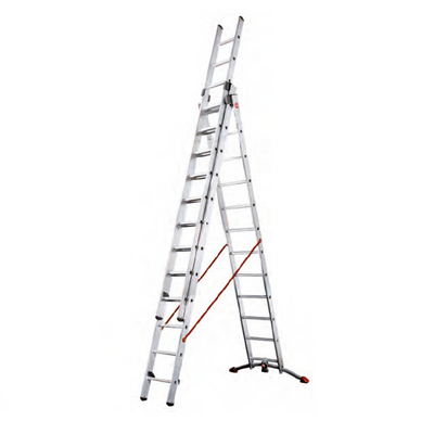 Escalera de tijera con extensión de aluminio Hailo