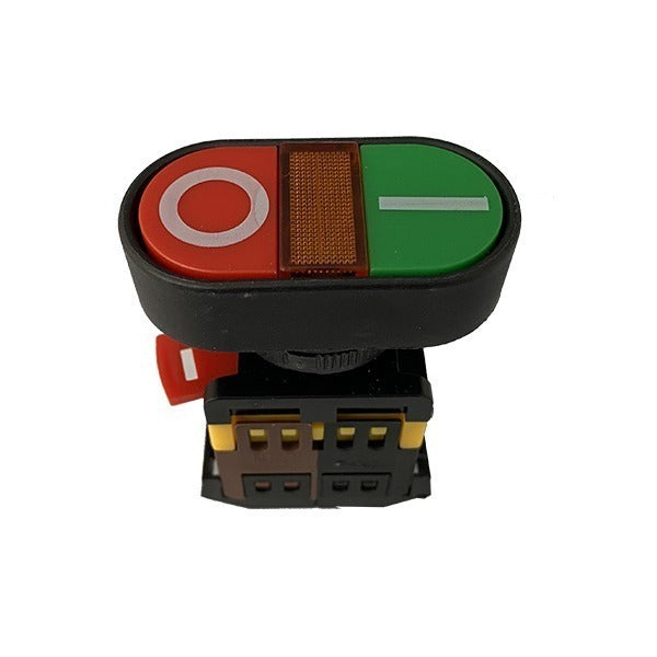 Pulsador Doble Iluminado 22MM., Verde/Rojo, 1NO+1NC STANFORD