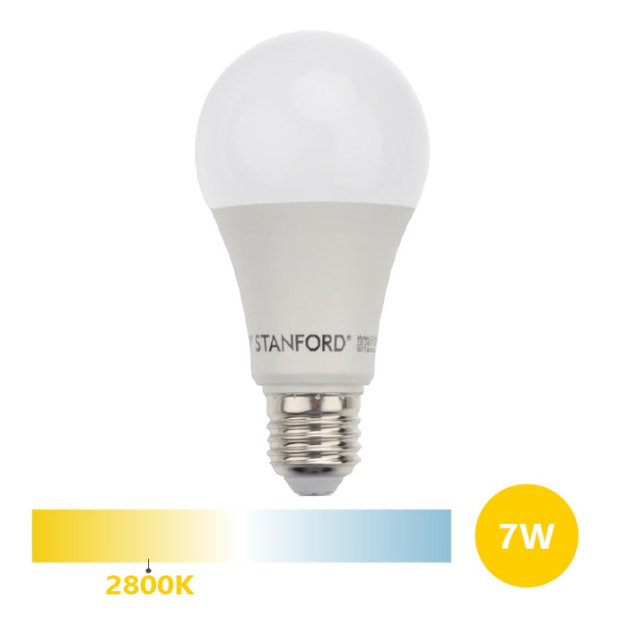 Ampolleta LED A60 Clasica 7W/2800K/E27 STANFORD