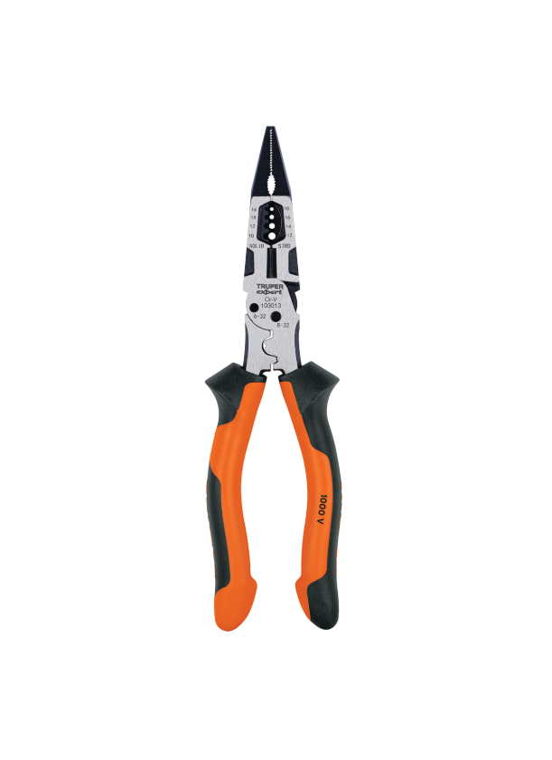 Alicate Multiuso 8" Punta Larga Comfort Grip Truper PMU-8PX
