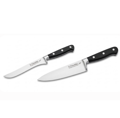 Pack 2 Cuchillos Tres Claveles Forge - Verdura 10 cm y Deshuesar 13 cm