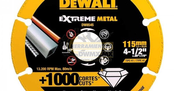 DISCO DE CORTE DIAMANTADO DW 4.5 EXTREME METAL DEWALT