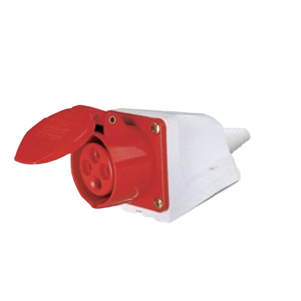 Enchufe Industrial Hembra Sobrepuesta IP44, 32A, 380V, 3P+T STANFORD