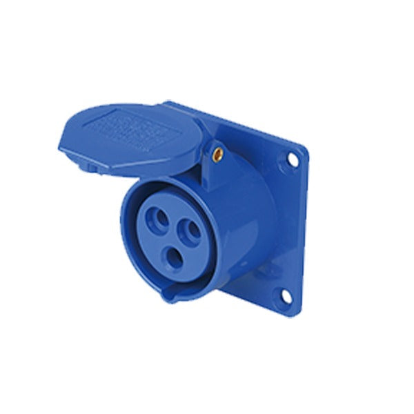 Enchufe Industrial Hembra Embutida IP44, 16A, 380V, 3P+T STANFORD