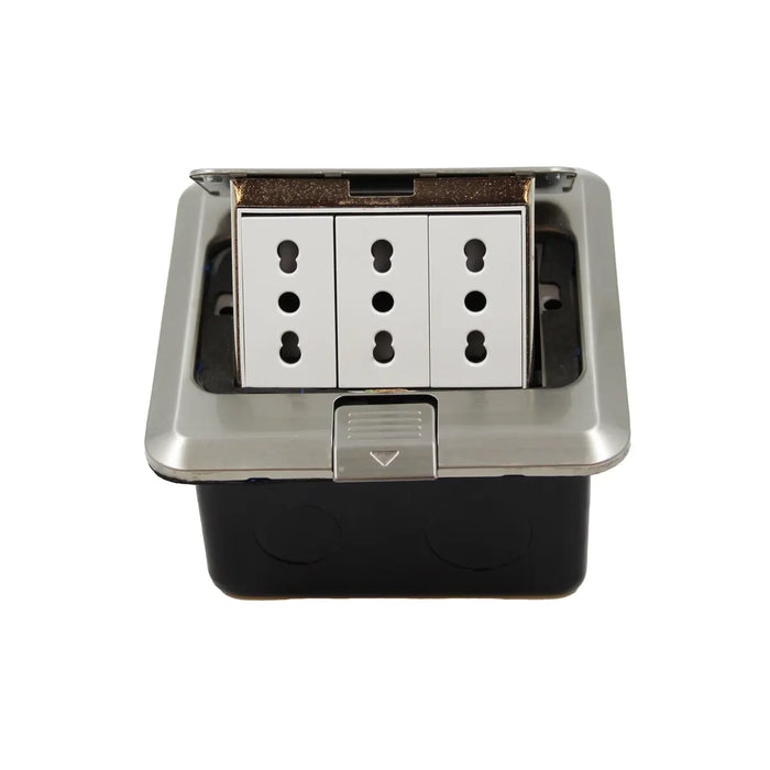 Enchufe Triplex Bipaso 10/16A 250V (Blanco) STANFORD