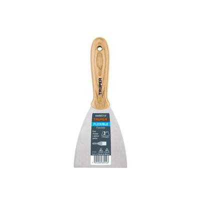 ESPATULA ACERO FLEXIBLE TRUPER 3" M/MADERA # ET-3F