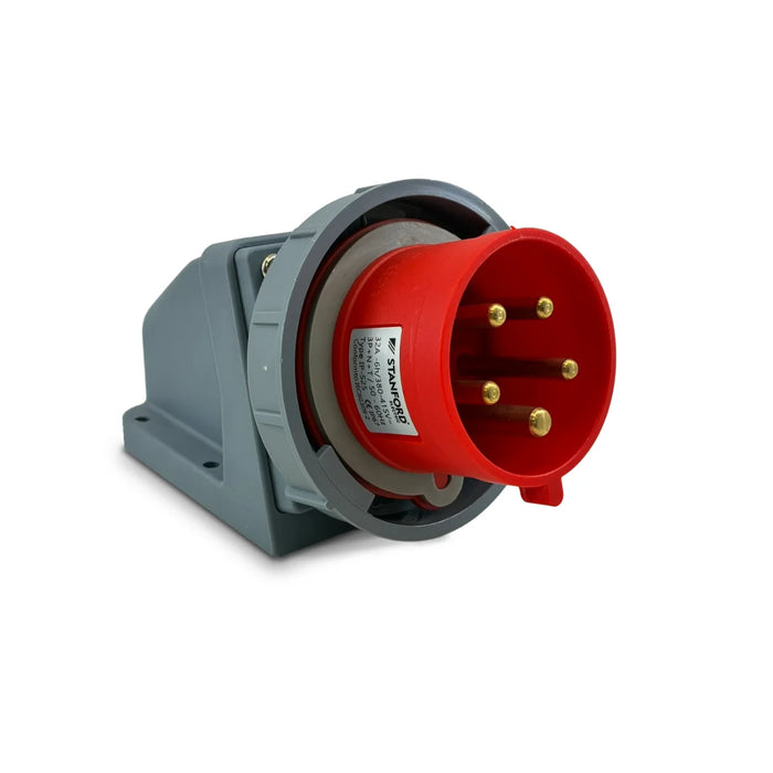 Enchufe Industrial Macho Sobrepuesto IP67. 32A. 380V. 3P+N+T STANFORD