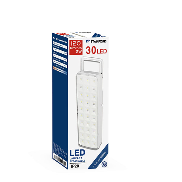 Lámpara Recargable 30 LED 2 W 120 Lumines IP20 6000K STANFORD
