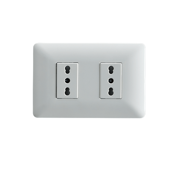 Enchufe Doble Bipaso 10/16A 250V (Blanco) STANFORD