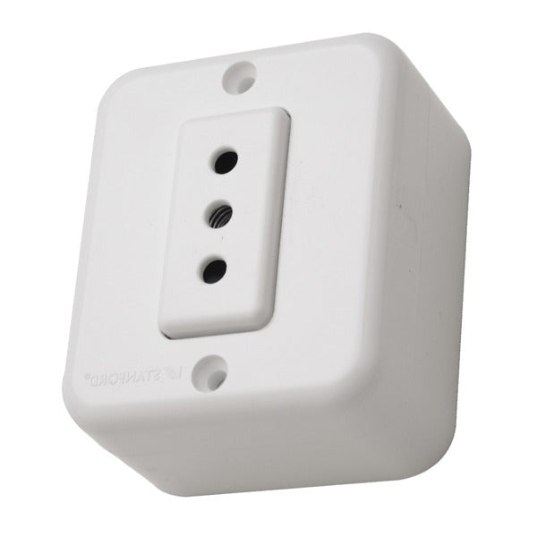 Enchufe Simple 10A 250V Sobrepuesto STANFORD