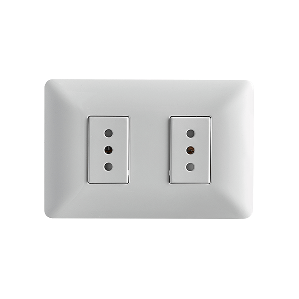 Enchufe Doble 10A 250V (Blanco) STANFORD