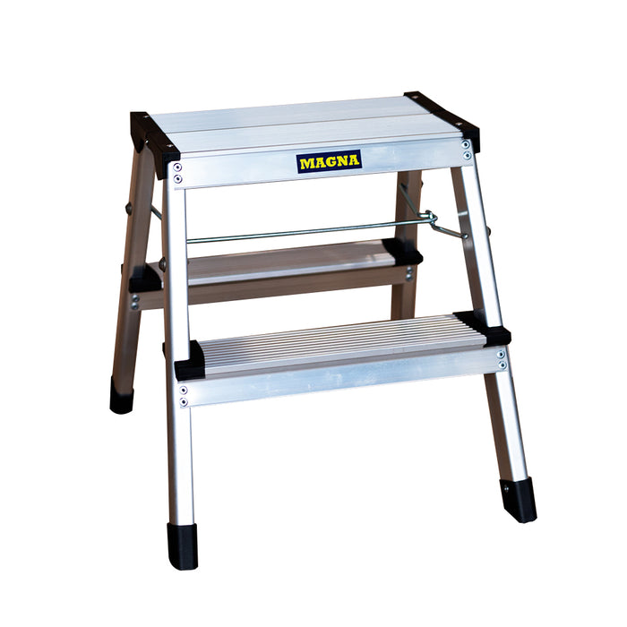 Piso Escalera Plegable de Aluminio Liviano 2 Peldaños - Magna Plus