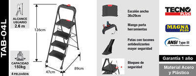 Piso Escalera Plegable Luxury Magna Plus