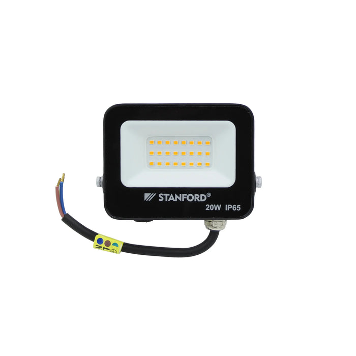 Proyector Slim Negro IP65 20W 6500K STANFORD