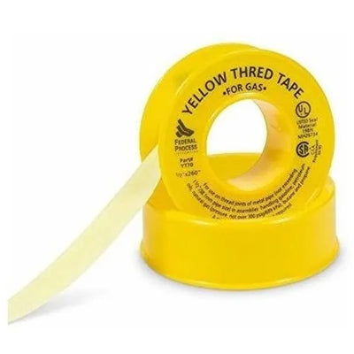 Teflon (Rollo) 3/4X12Mt Amarillo P/Gas (Gty3/4X12)