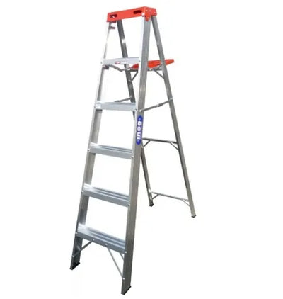 ESCALERA TIJERA ALUM.1,52 MT, 5 PEL.ROJA(205)