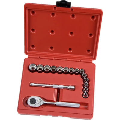 Jgo. Dados []3/8" 6 A 19 Mm 16 Pz.(J52218)