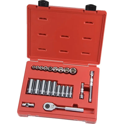 Jgo. Dados []3/8" Hex. 3/8"-7/8" 22 Pz. (J52134)