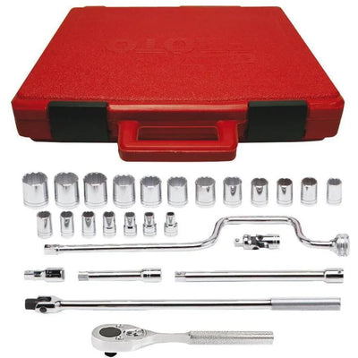 Jgo. Dados []1/2" 3/8"-1.1/4" 26 Pz. (J54124A)