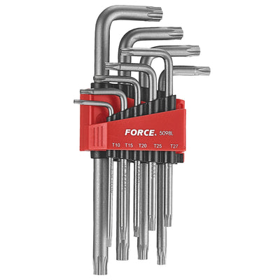 JGO.LLAVES TORX T10-T50  9P LARGAS (5098L)