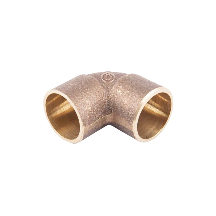 Codo de Bronce 90° para Soldar 3/4" a 1"