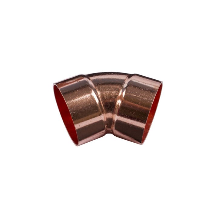 Codo de Cobre 45° para Soldar 1/2" a 1"