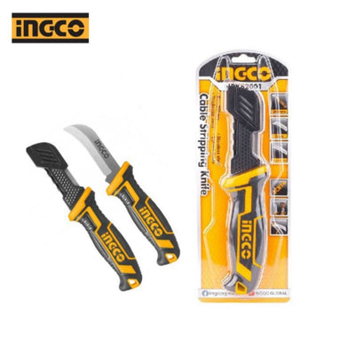 Cuchillo Ingco Pela Cable Curvo 200mm HPK82001