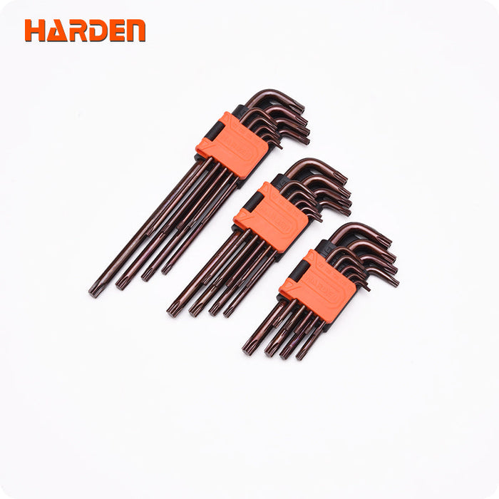 Set 9 Piezas Llaves Allen Largas Punta Bola Harden