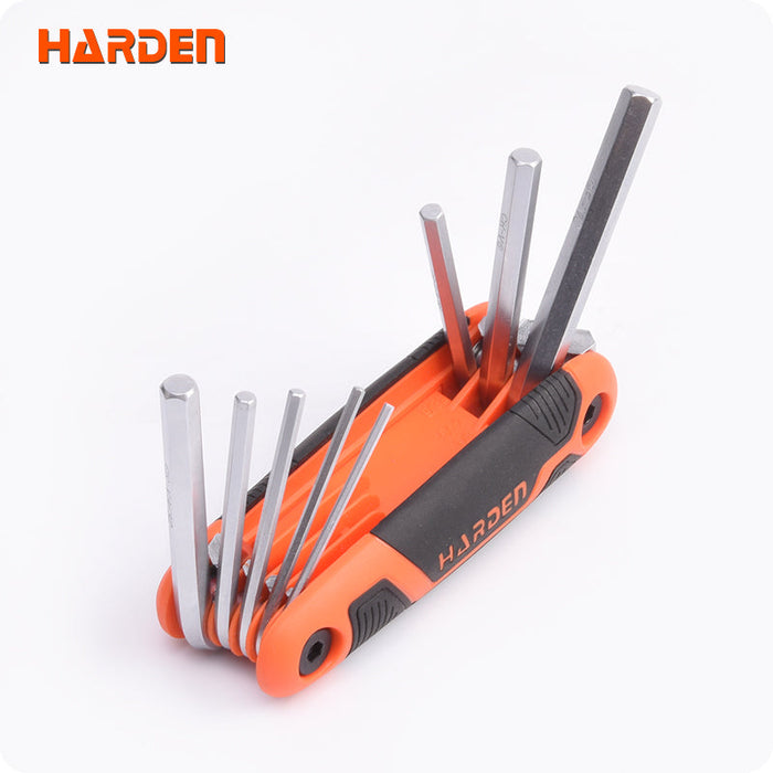 Set Llave Allen Plegable 8 en 1 Harden