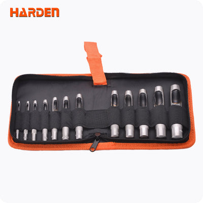 Set de 12 Punzones Huecos Cromo-Vanadio Harden