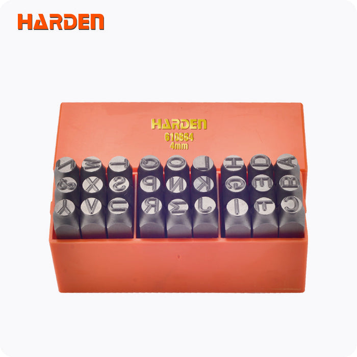 Letras de Golpe 10 mm 27 Piezas Harden