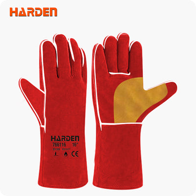 Guantes Soldador 16" Rojos Harden