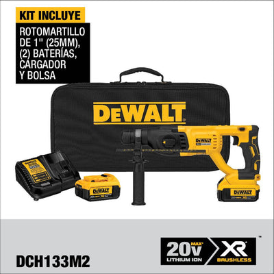 ROTOMARTILLO INALÁMBRICO 26MM 20V | 2 BATERÍAS DE 4AH + CARGADOR + BOLSO DE TRASLADO DEWALT