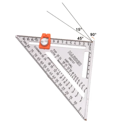 ESCUADRA TRIANGULAR 7" DE ALUMINIO HARDEN